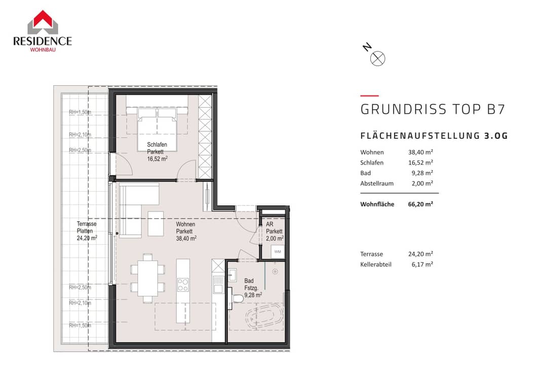 2-Room Apartment with Terrace in Elixhausen