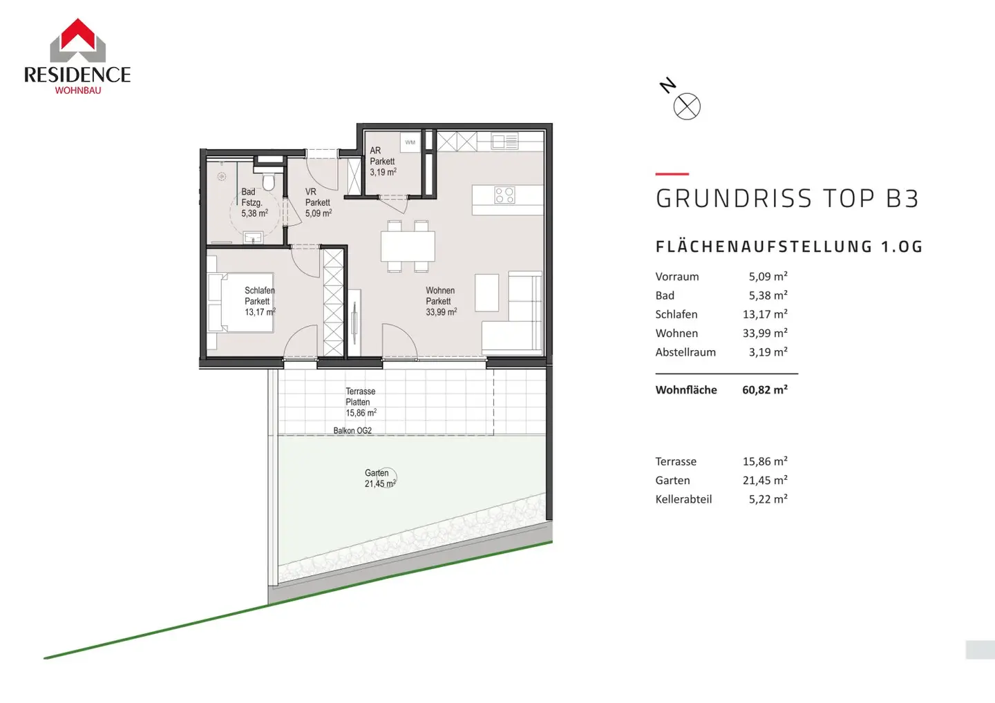 Apartment with private garden and terrace in a newly built development with first occupancy