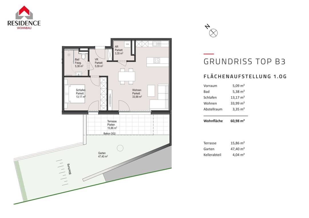 Wohnung mit privatem Garten und Terrasse im Neubau Erstbezug
