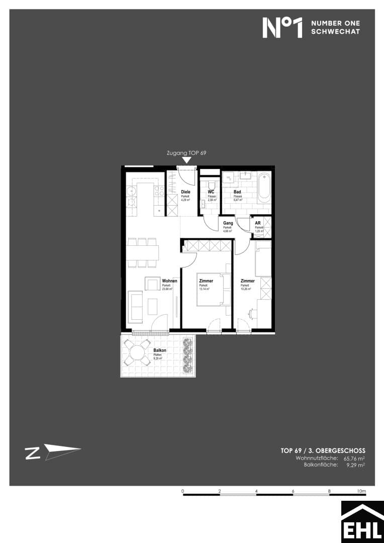 Apartment new build Schwechat balcony