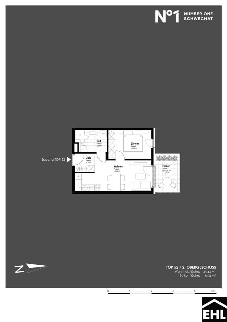 Wohnung Neubau Erstbezug Hauptplatz Balkon