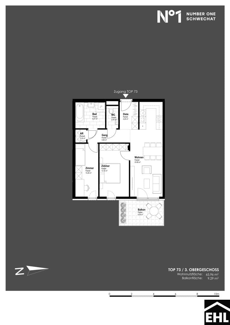 Vorsorgewohnung new build first occupancy balcony