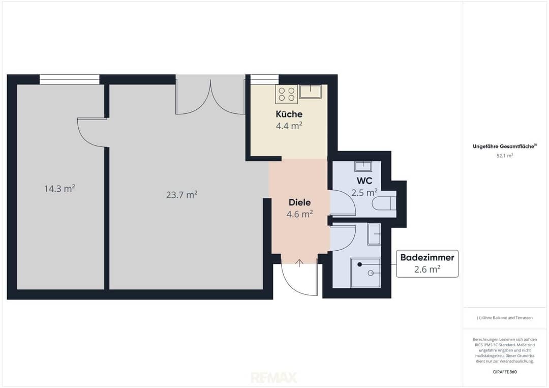Büro/Praxis 52m² in Bruck/Leitha