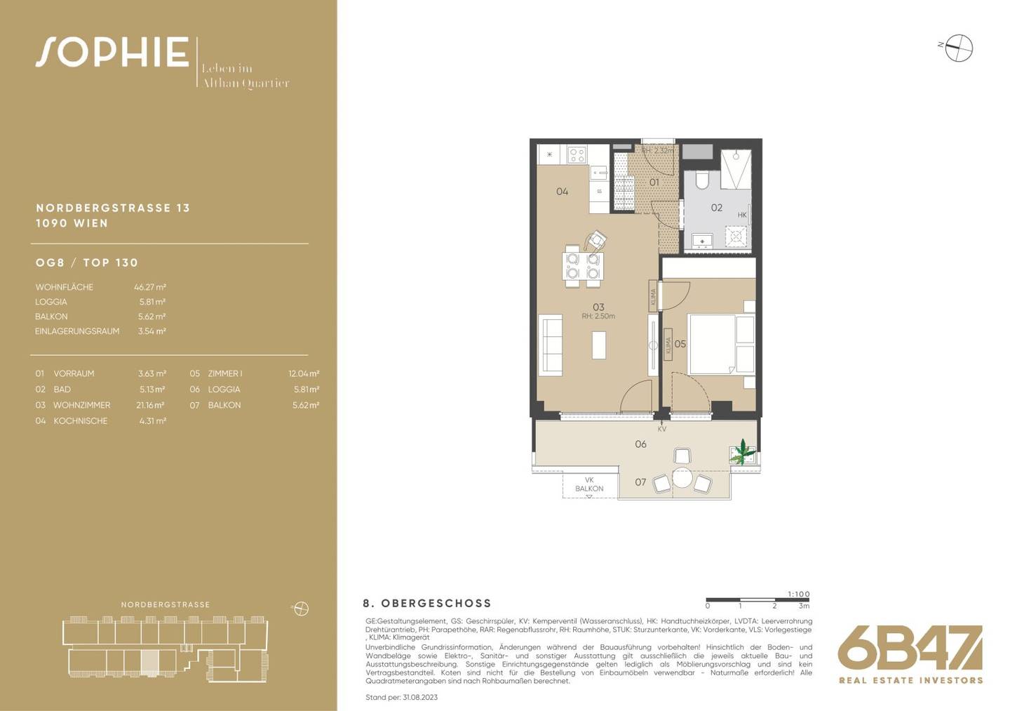 New build apartment in 9th district with balcony and loggia