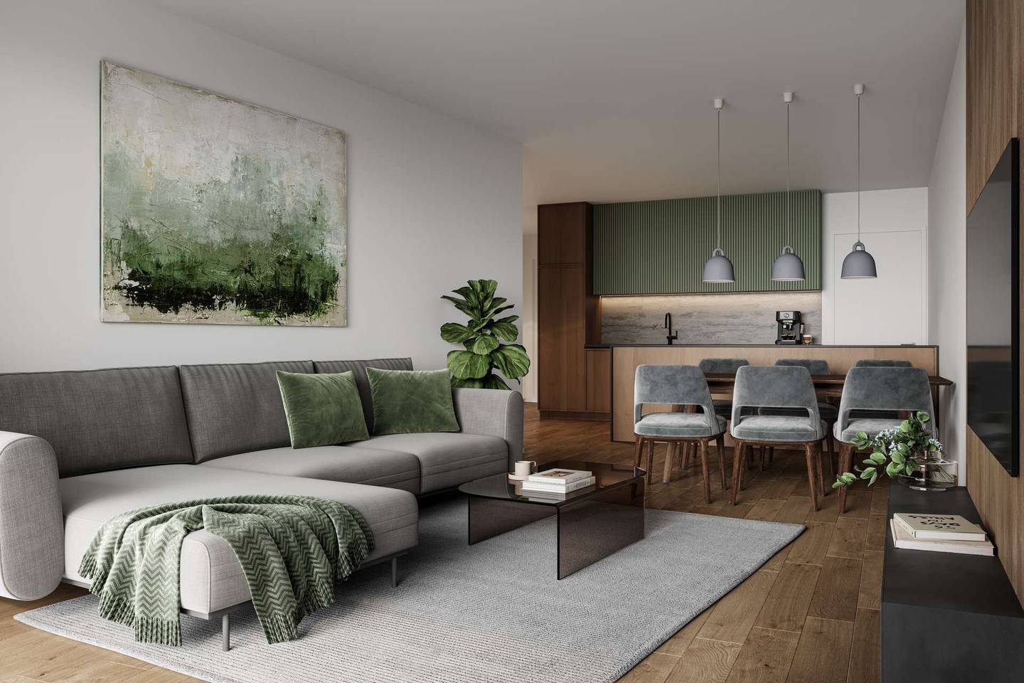 Wohnung Erstbezug Westbalkon Blick ins Grüne