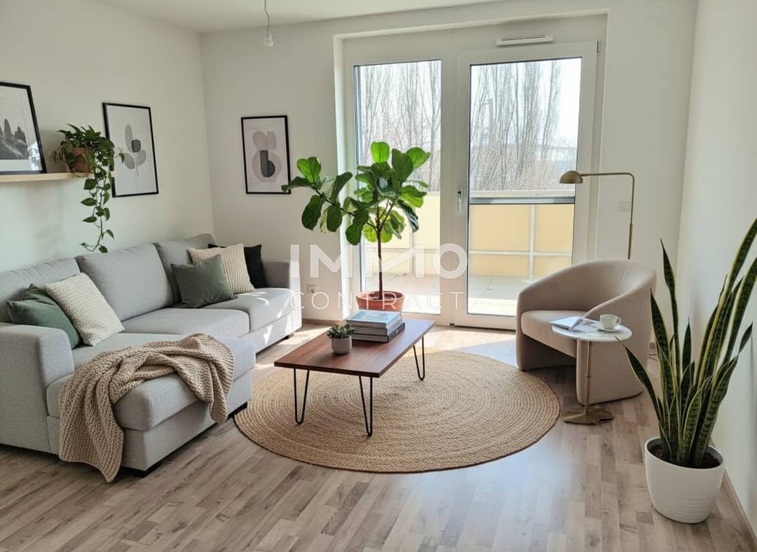 First occupancy apartment with sunlit terrace