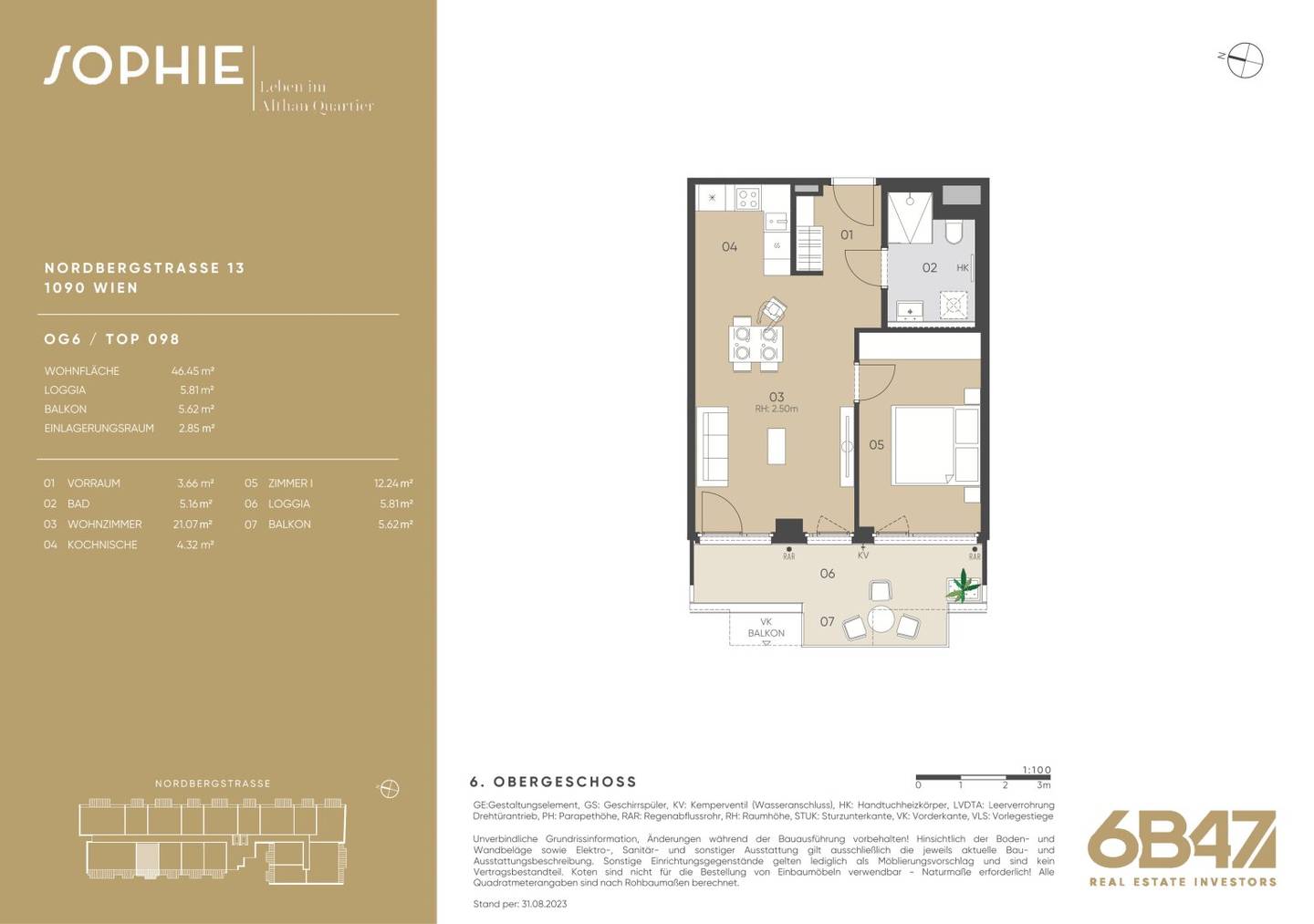 Wohnung neuwertig zentrale Lage Balkon Loggia