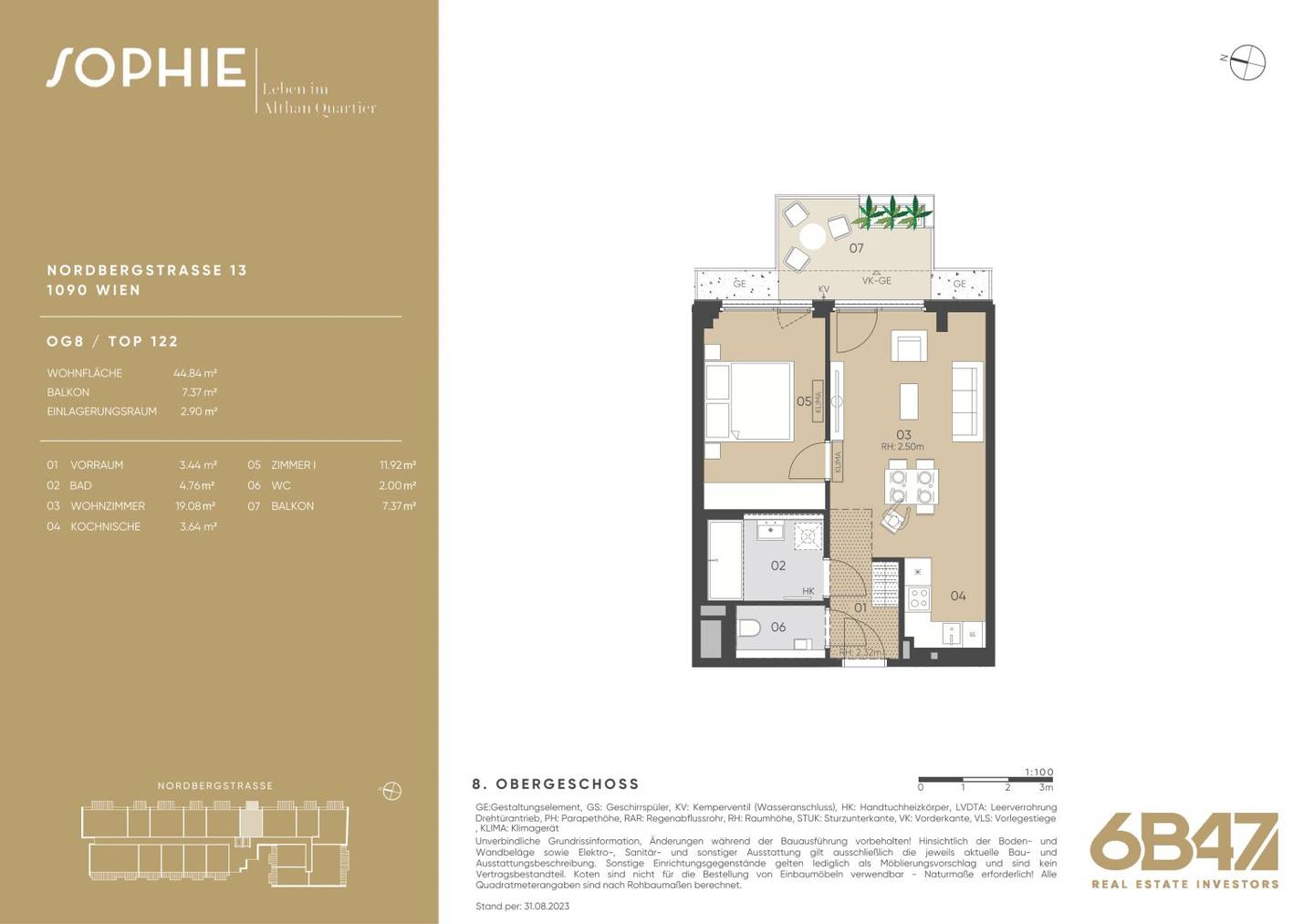 Newly built apartment near Friedensbrücke balcony