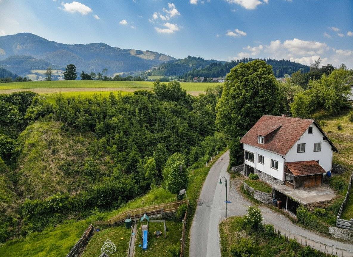Renovation-Ready House with Garages in Bruck