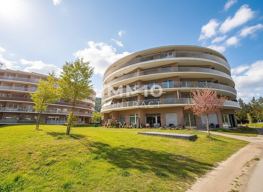 Modern apartment with built in kitchen balcony
