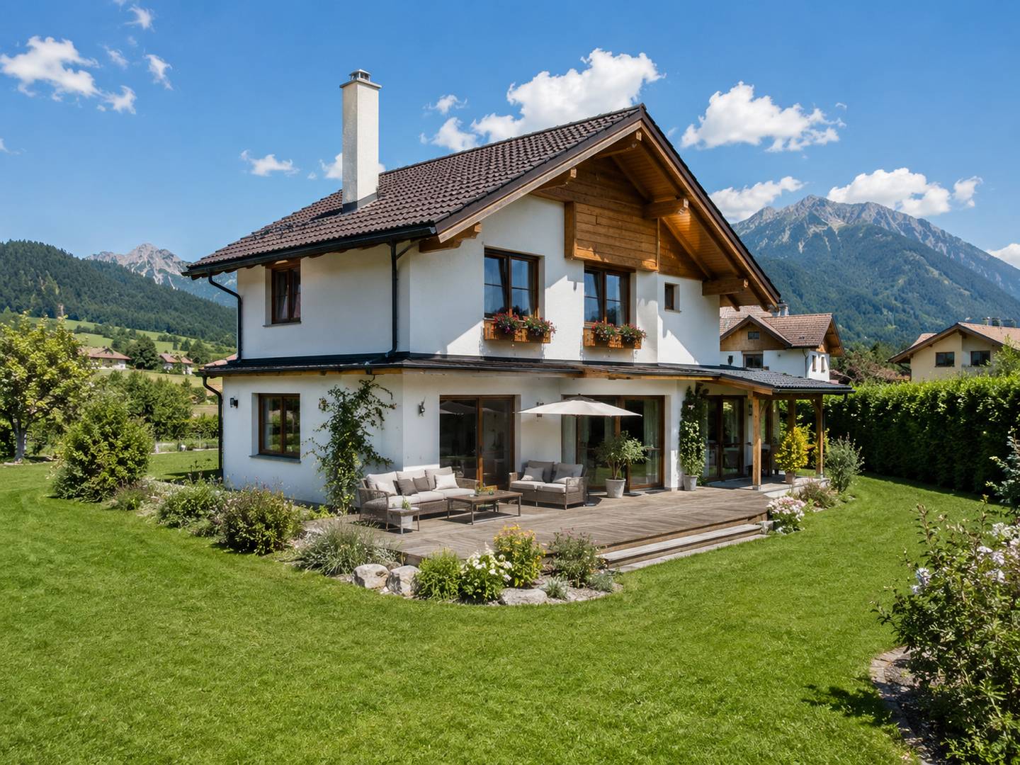Modern house at Hauptplatz in Würnitz