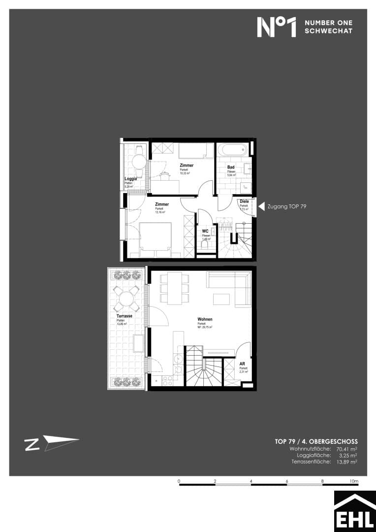 Erstbezug Neubauwohnung am Hauptplatz mit Balkon