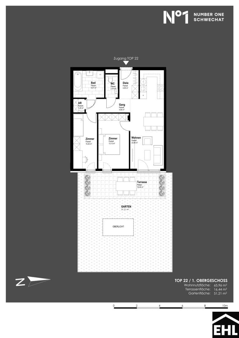 Vorsorgewohnung Neubau am Hauptplatz mit Terrasse
