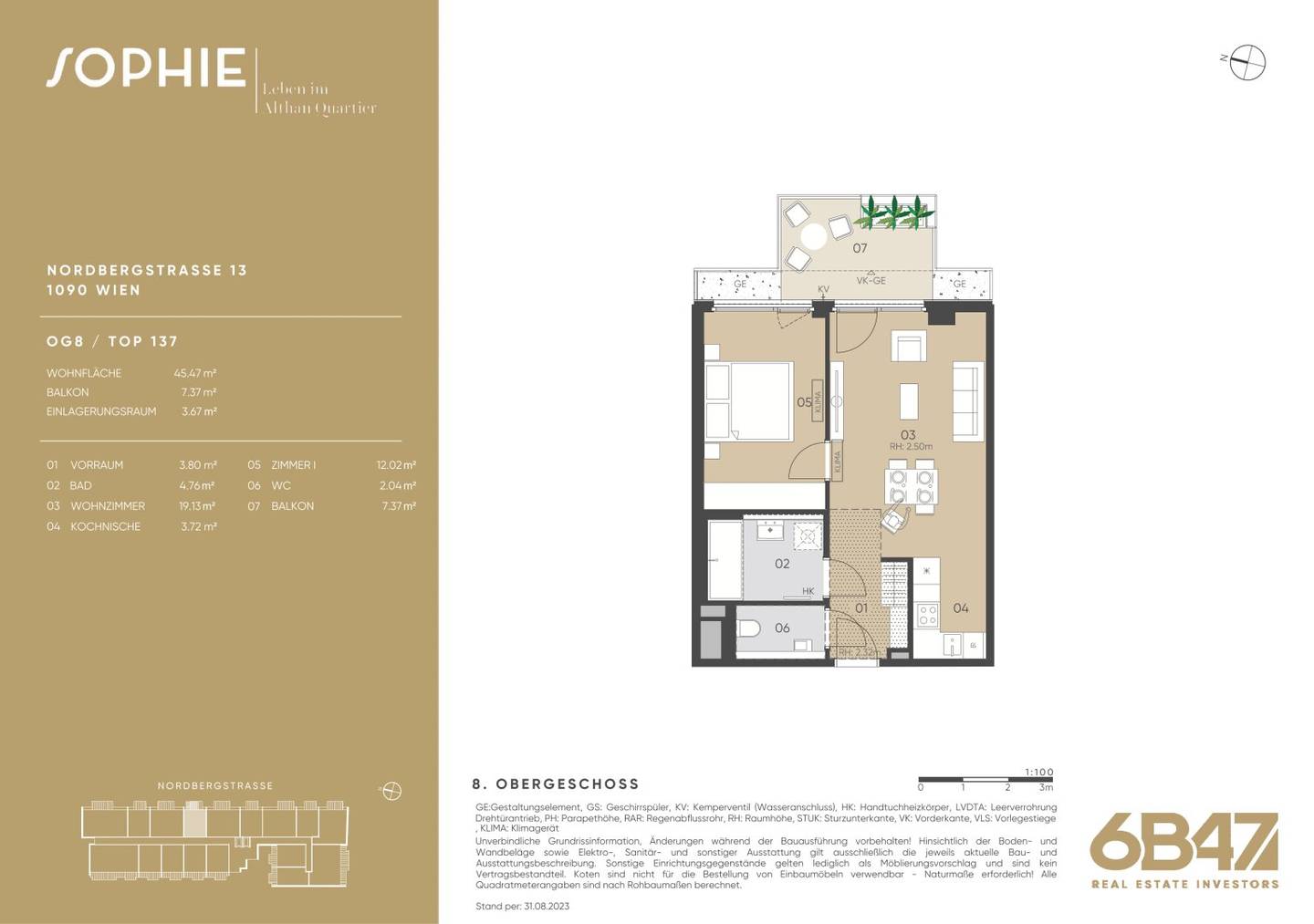 Modern New Build Apartment with Balcony in Alsergrund