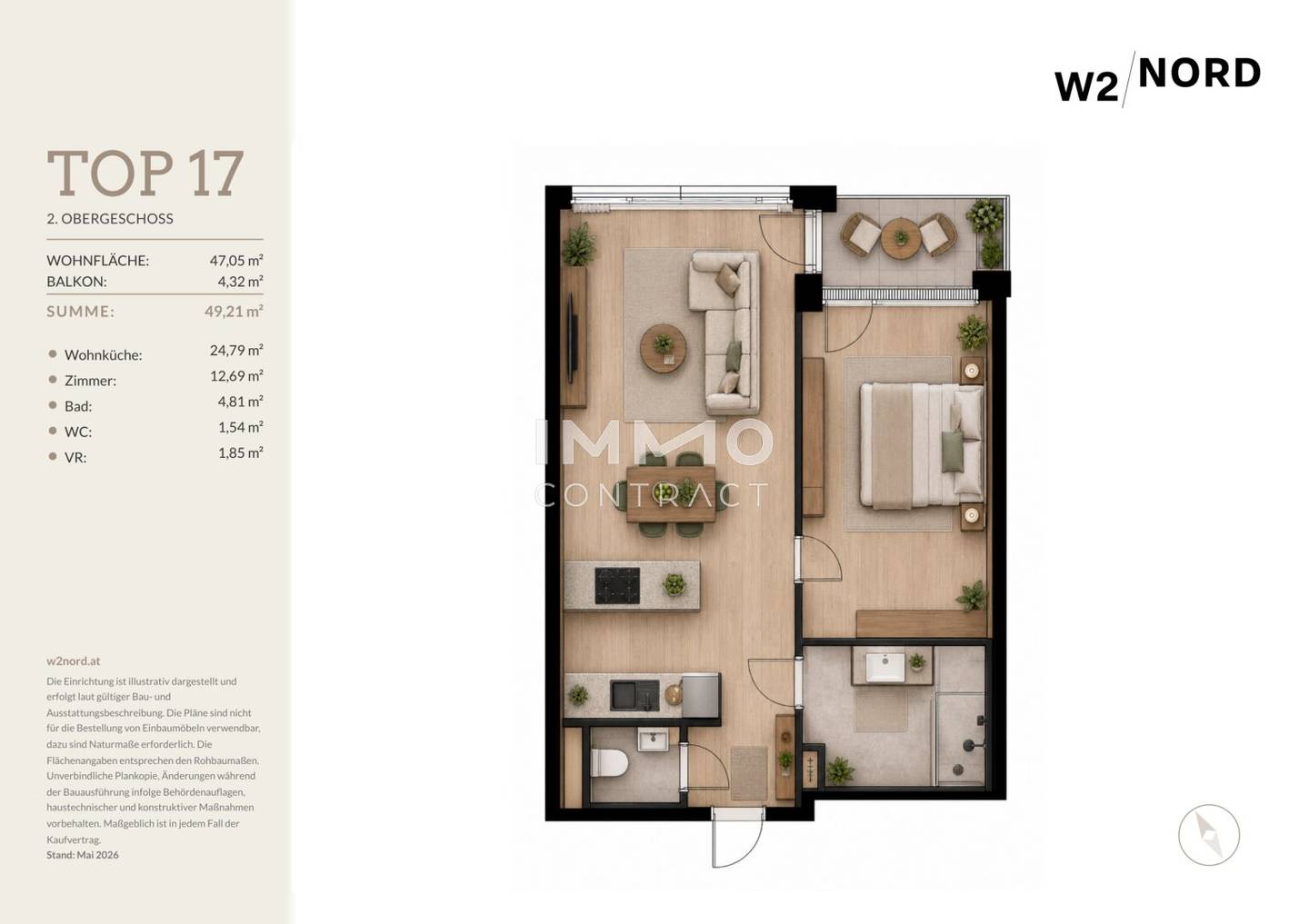Investment apartment with balcony and elevator