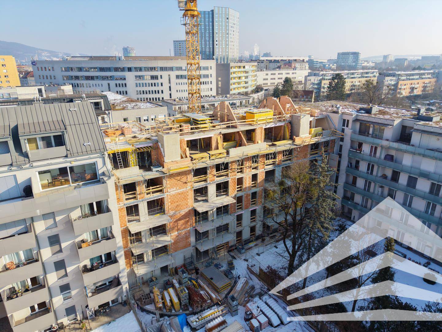 New build apartment in city center with balconies