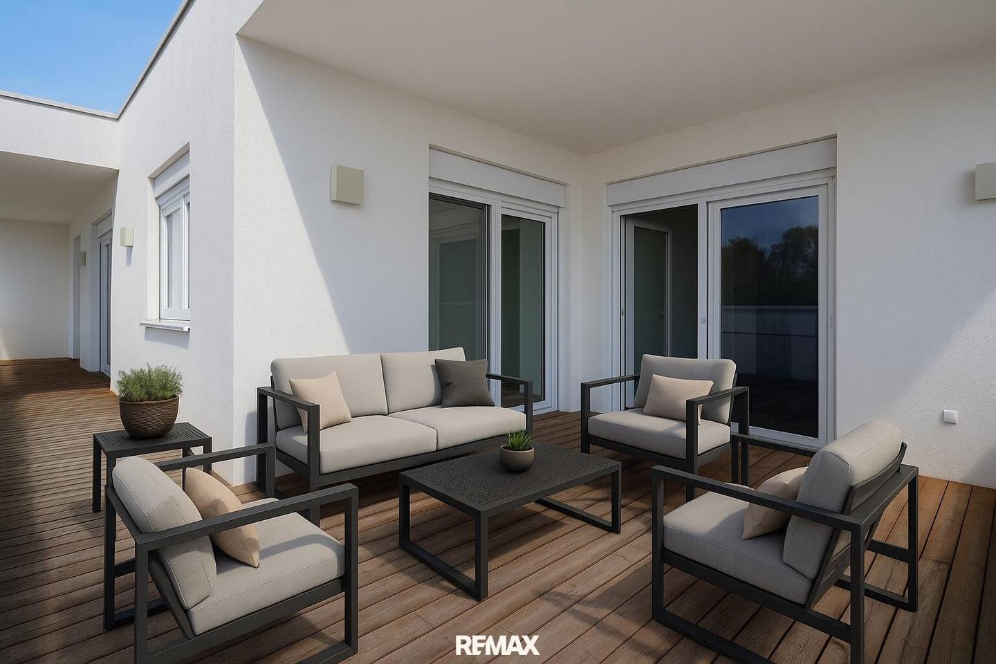 Neubauwohnung mit Terrasse und zwei Carportplätze