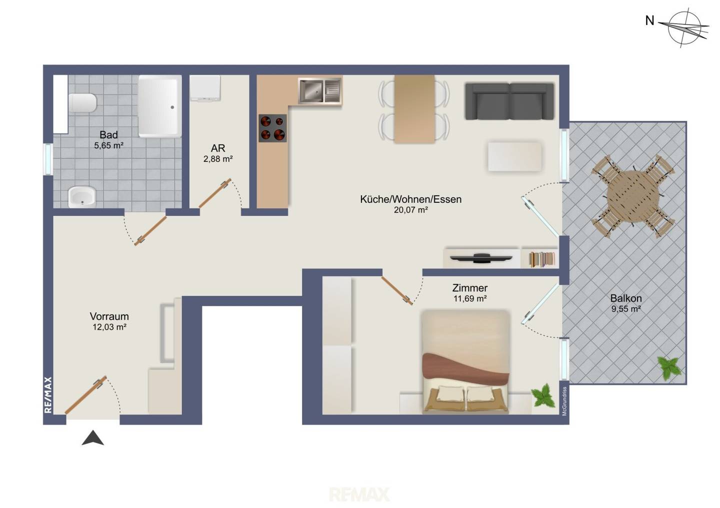 Wohnung Neubau Erstbezug Balkon Westlage
