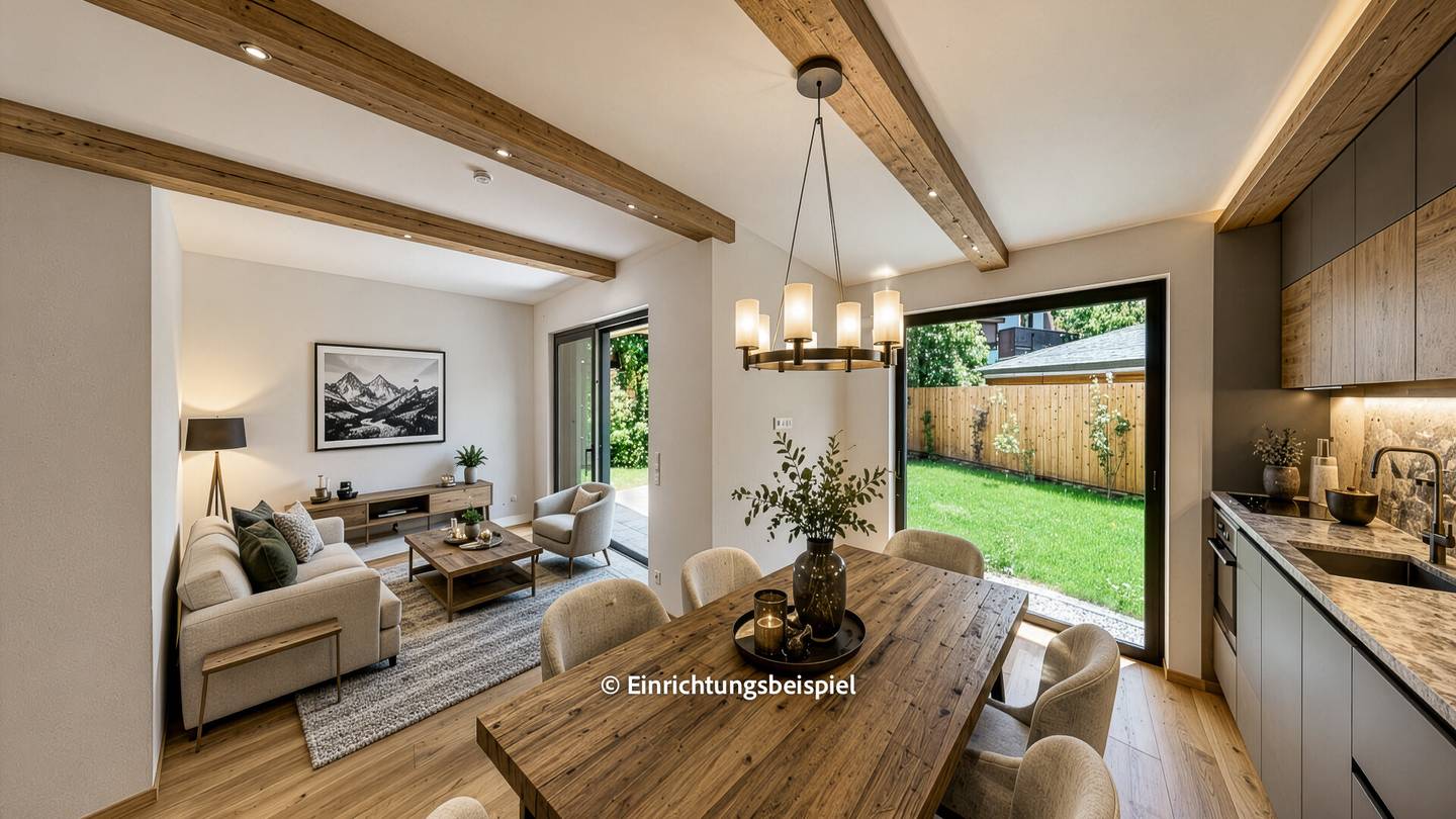 Erdgeschosswohnung Neubau Garten Alpenblick