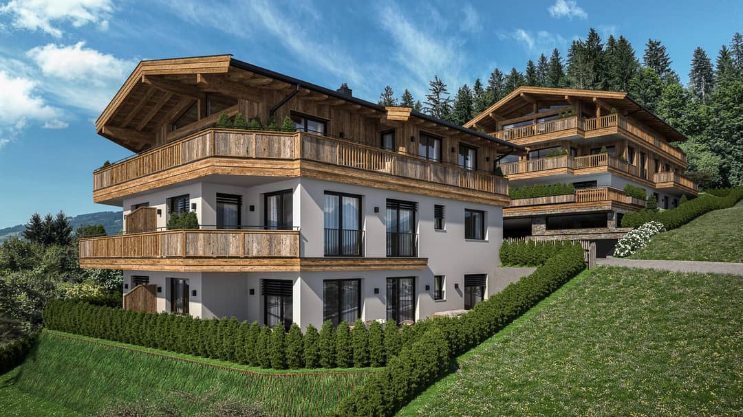 KITZIMMO-Luxuswohnungen in Top-Sonnen-Ruhelage kaufen - Immobilien Kirchberg.