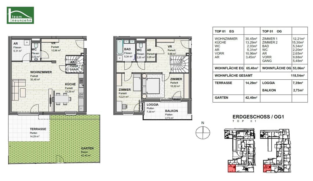 Moderne 3-Zimmer-Wohnung im Zentrum St. Pölten