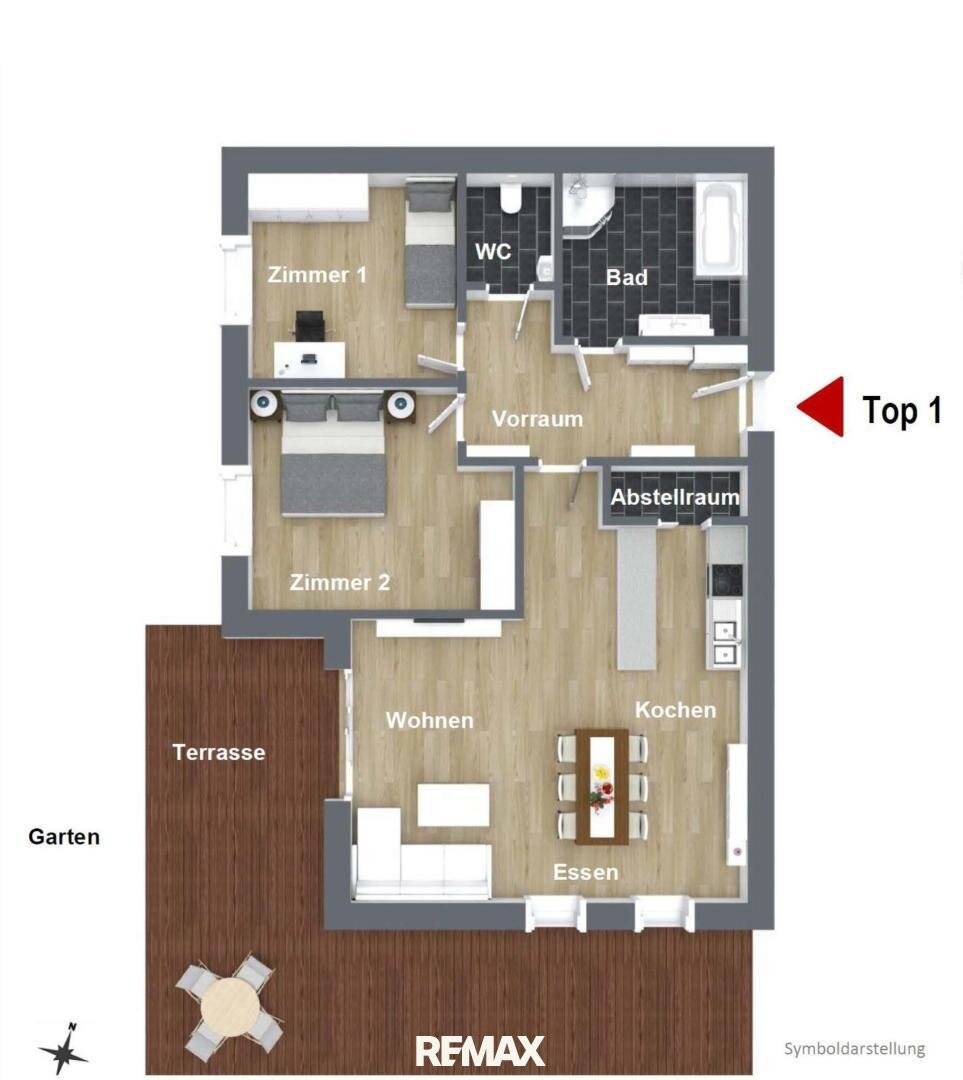 Neubau Wohnung mit Garten nahe Zentrum
