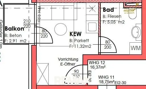 Newly built apartment with balcony and lift