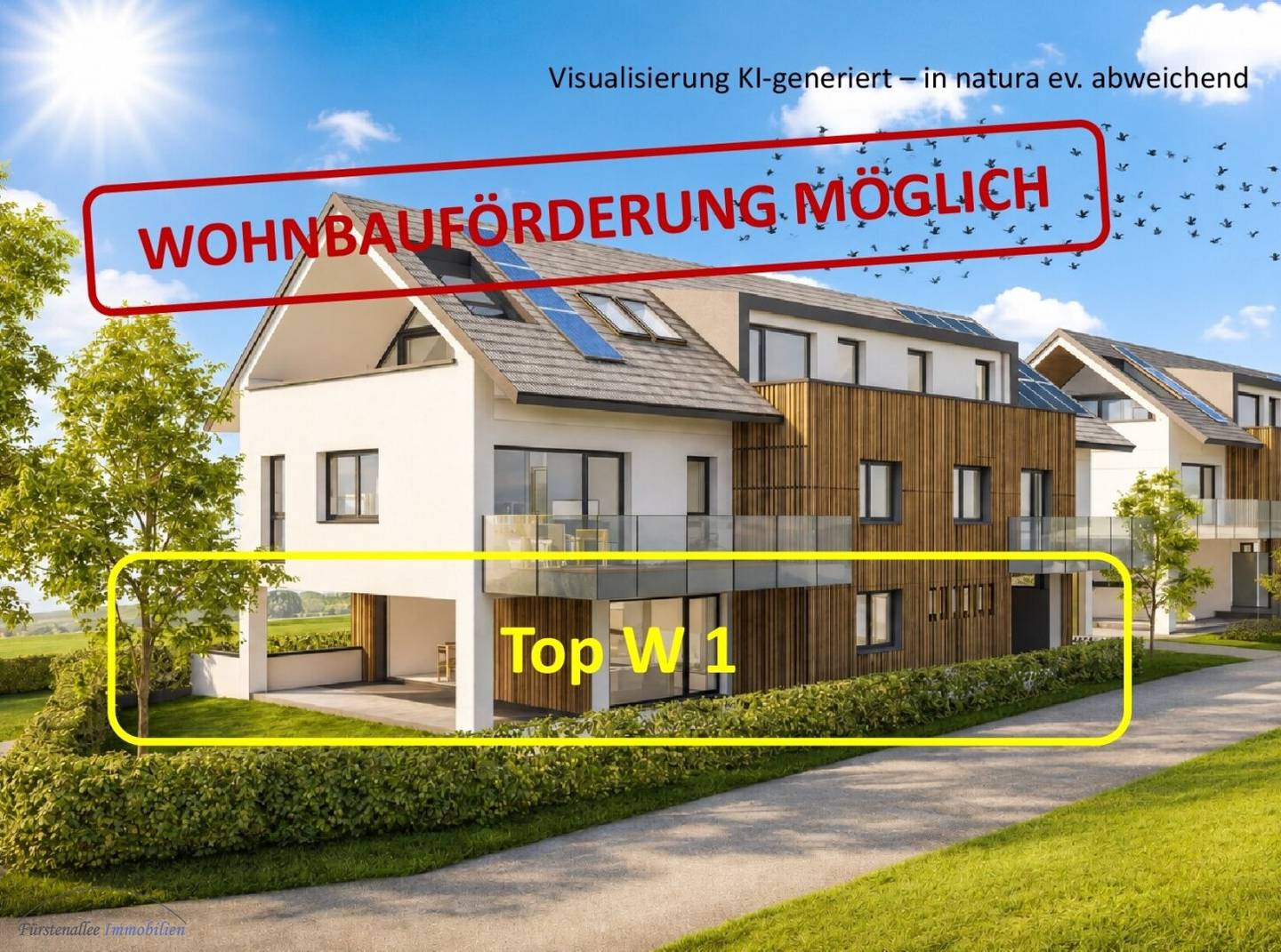New build apartment with private garden terraces