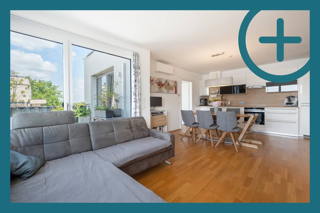 Dachgeschosswohnung mit zwei Terrassen in Grünlage