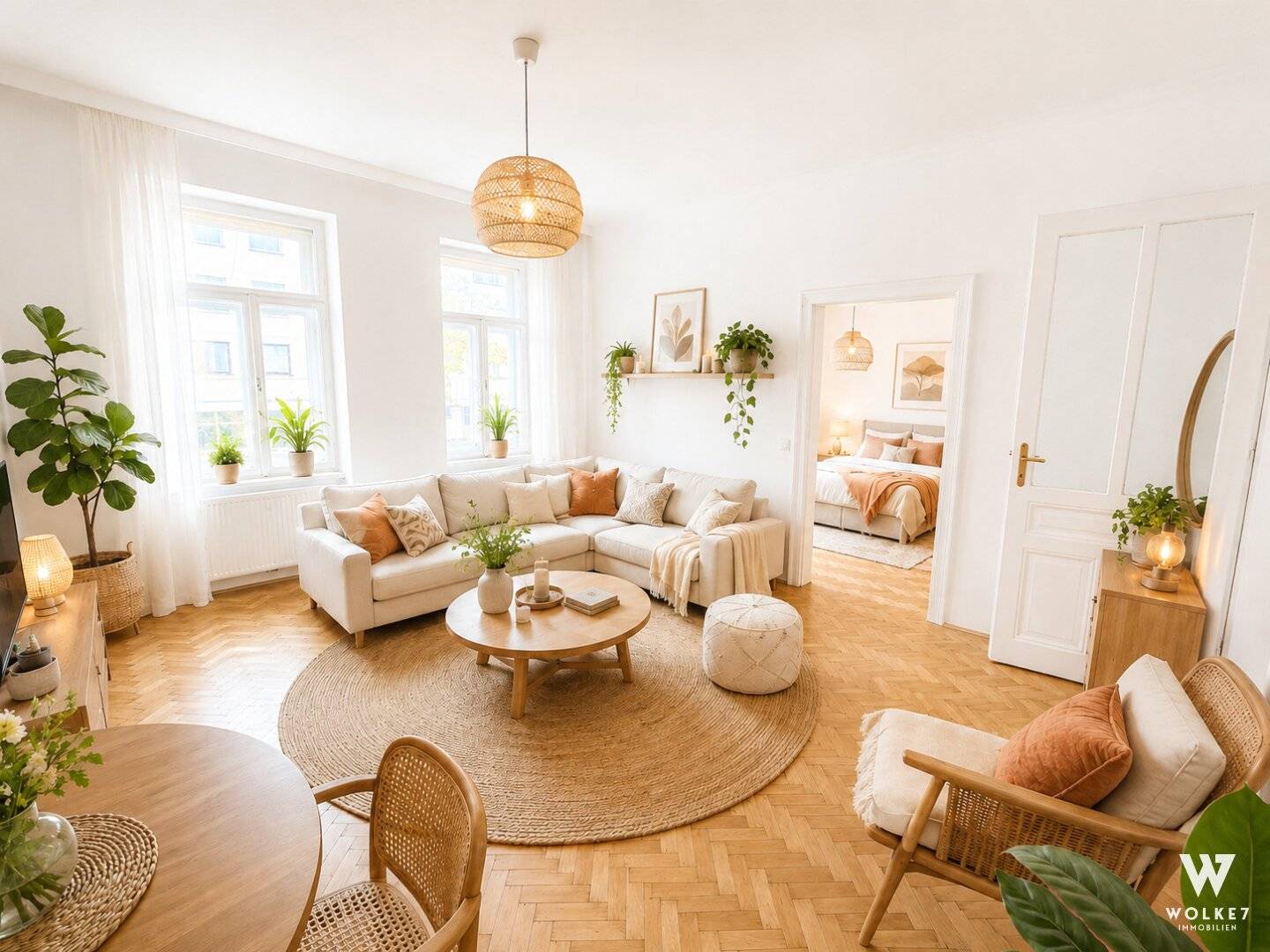 Wohnung Altbauflair Fischgrätparkett Schmelz
