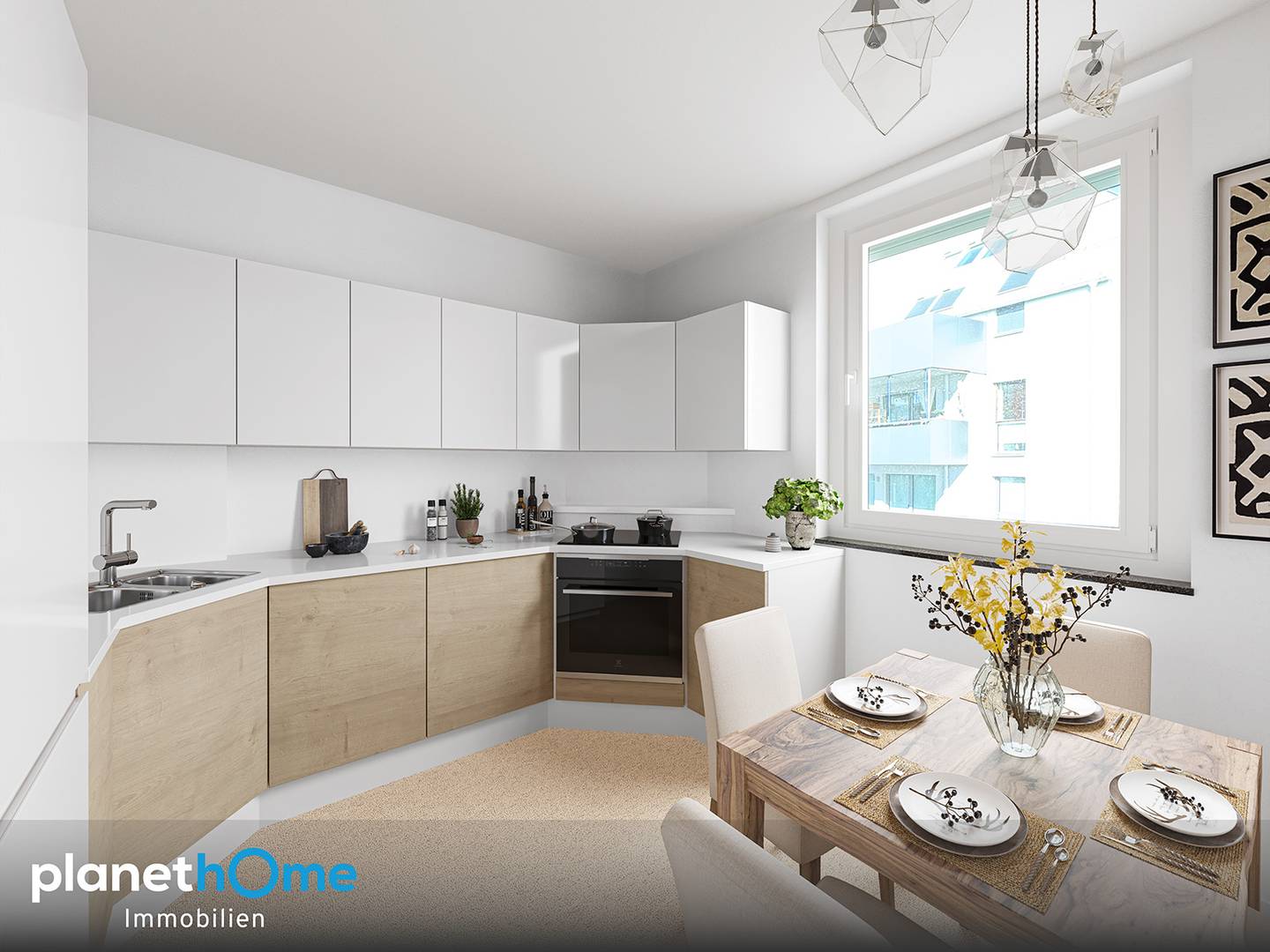 Bright apartment with parking in the inner courtyard