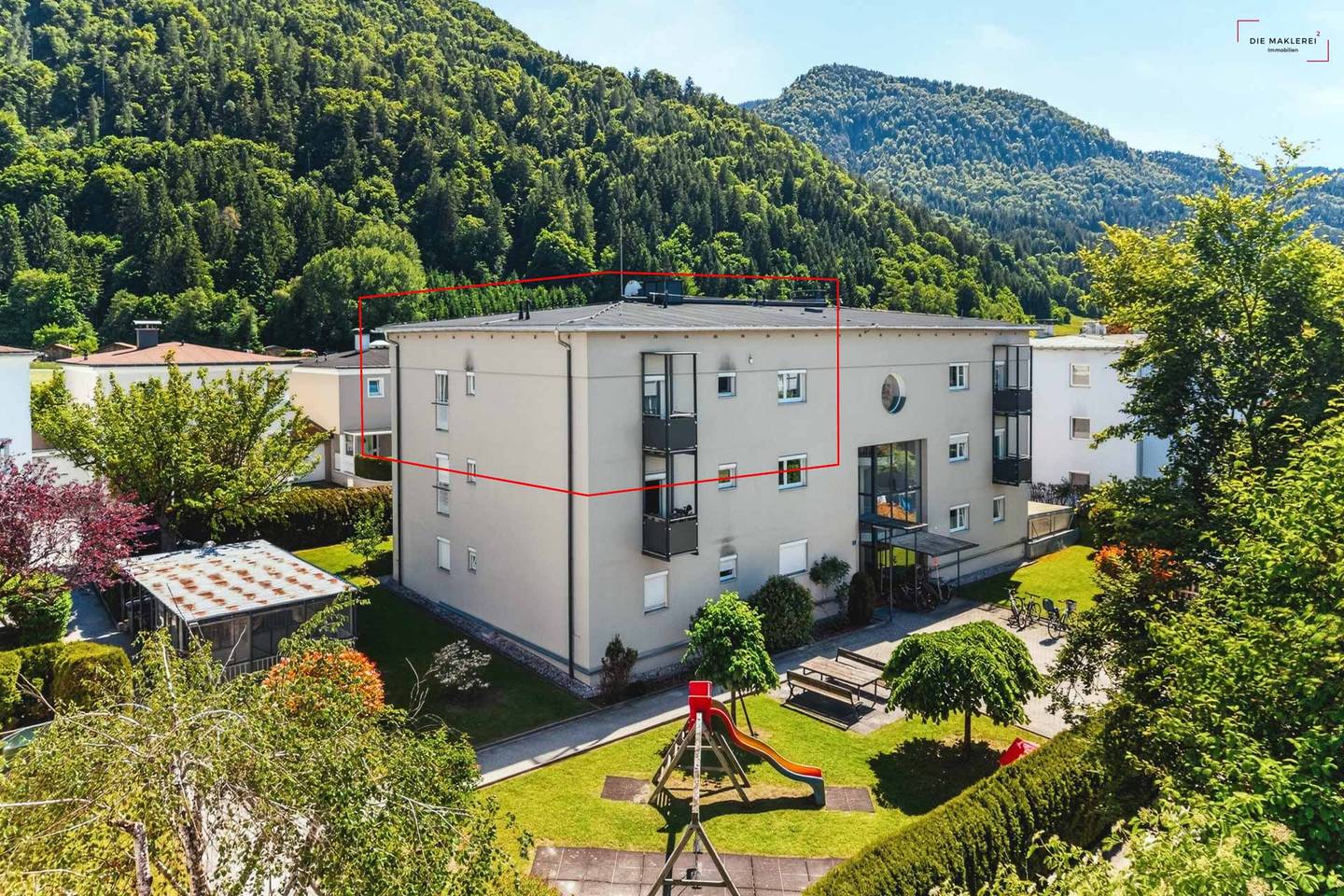 Dachgeschosswohnung Loggia Bergblick Tiefgarage