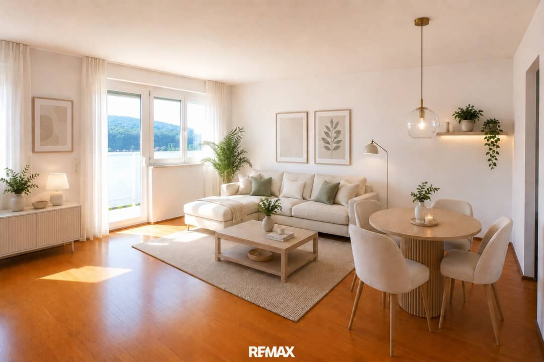 Wohnung Großzügiger Wohnbereich mit drei Terrassen und Fernblick ins Grüne