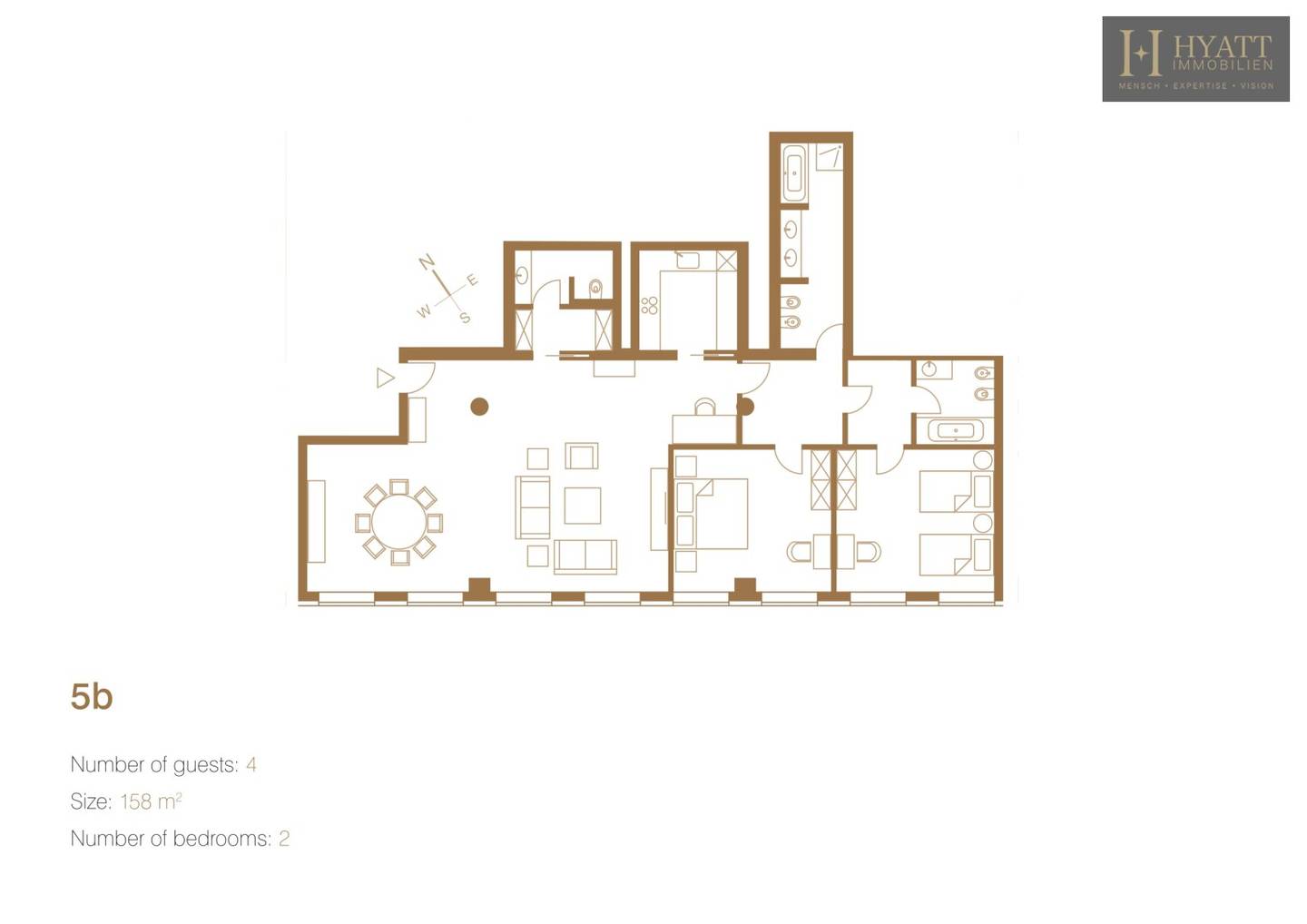 Apartment near Stadtpark with spacious layout