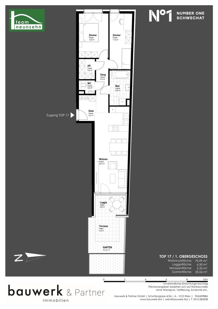 Wohnung zentral am Hauptplatz Erstbezug Garten