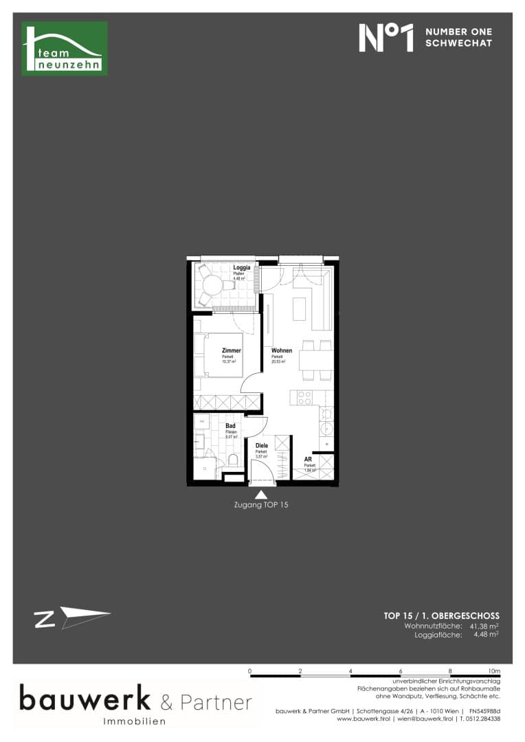 Wohnung Neubau Erstbezug Loggia nahe Flughafen