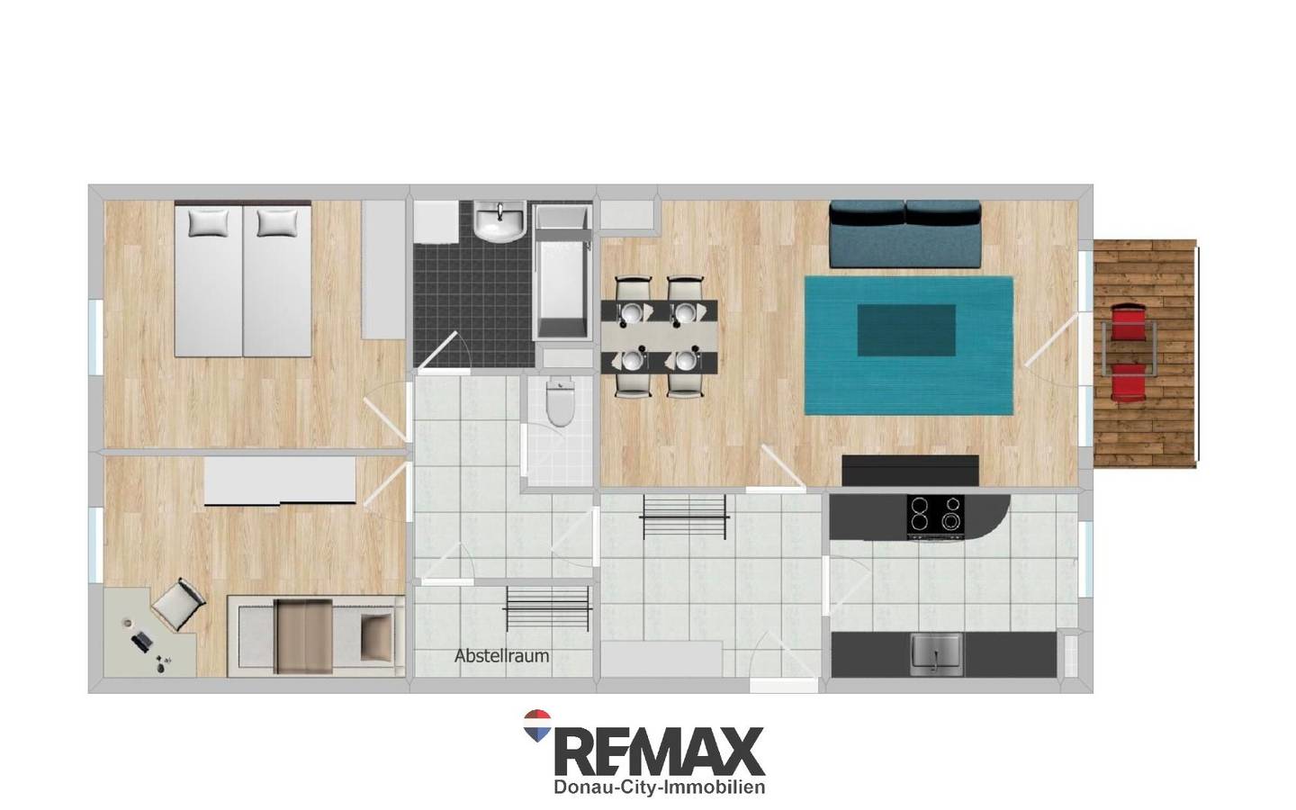 Wohnung mit Balkon und eigenem Stellplatz