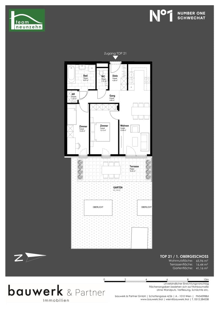 Wohnung Neubau Erstbezug Garten und Terrasse