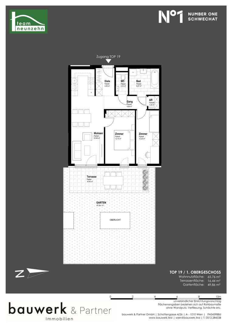 Apartment at Hauptplatz new build terrace garden