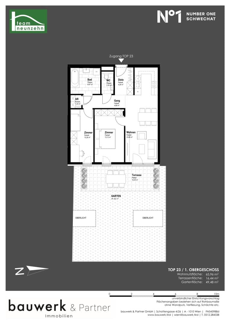 Erstbezug Wohnung mit Garten Terrasse im Zentrum