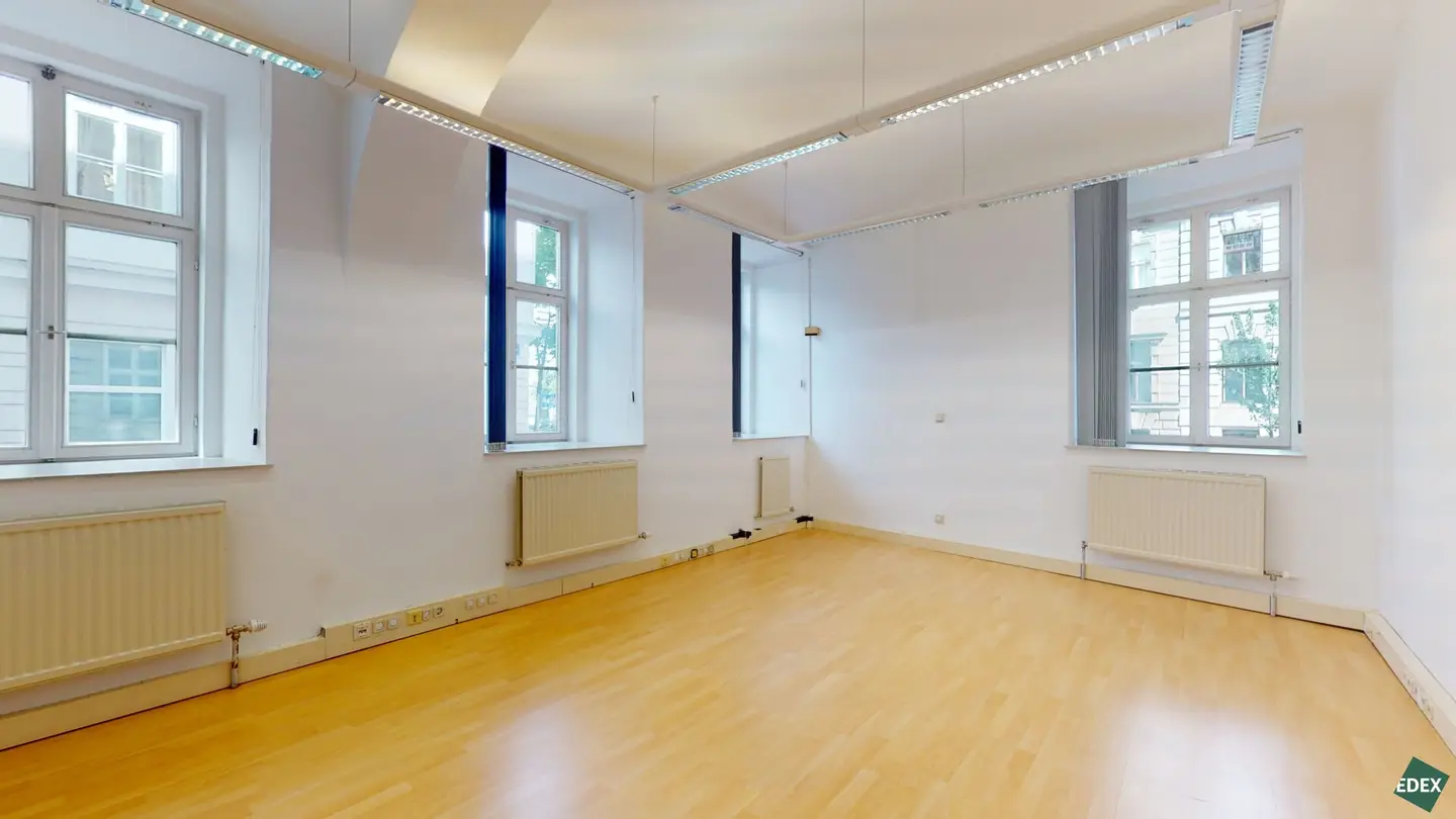 Bright practice space with courtyard and large cellar area in Vienna 4