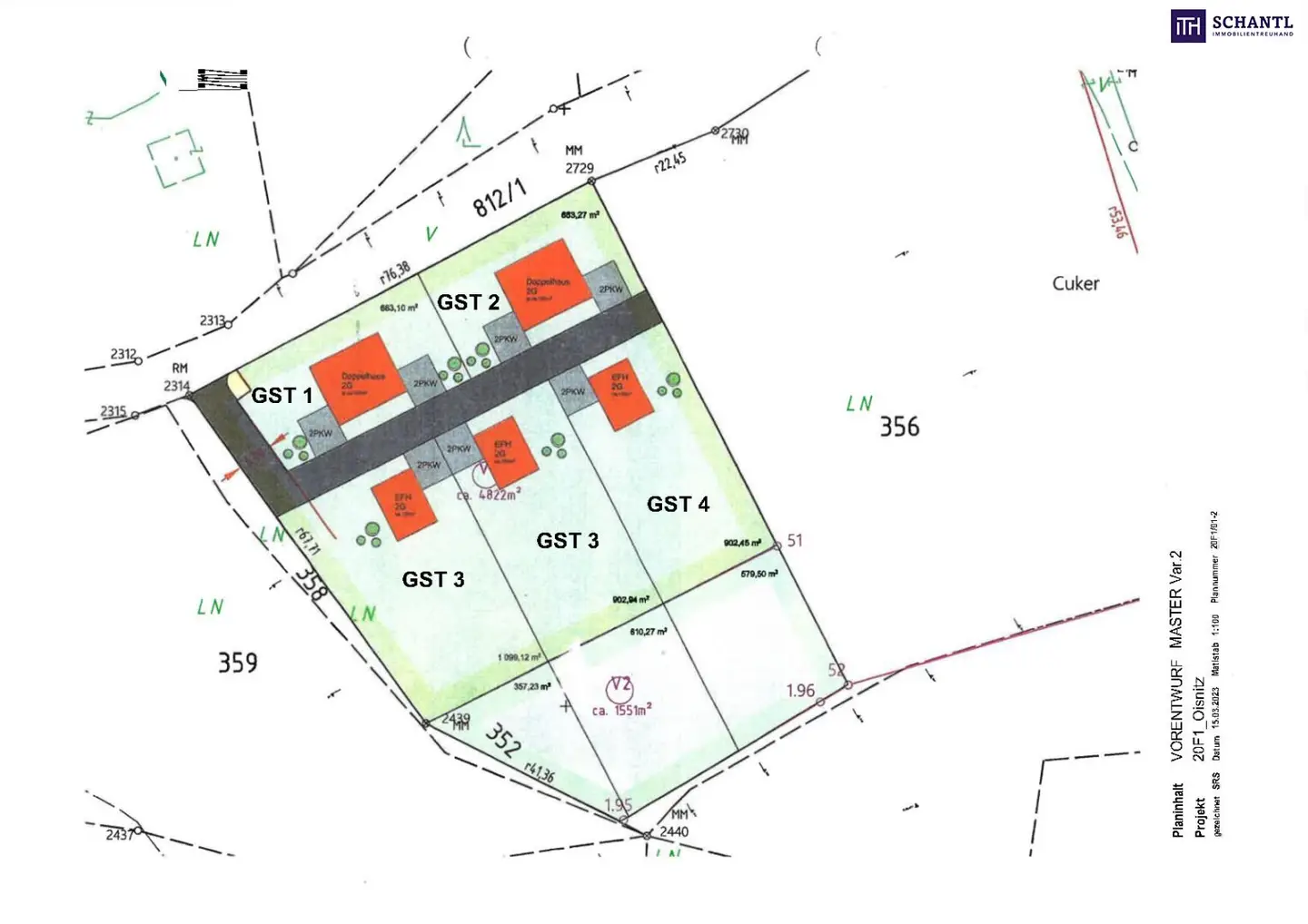 Building Plot 1,099 m² in St. Josef