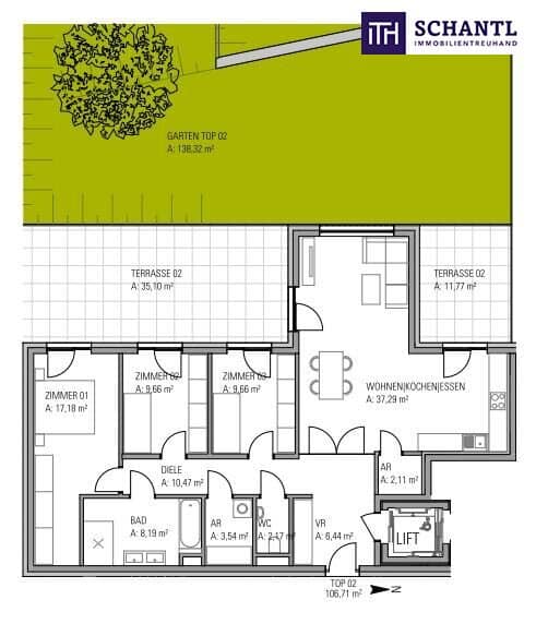 High quality apartment with private garden and terrace