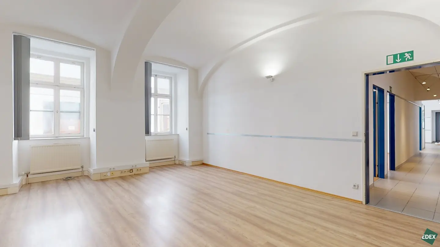 Bright practice space with courtyard and large cellar area in Vienna 4