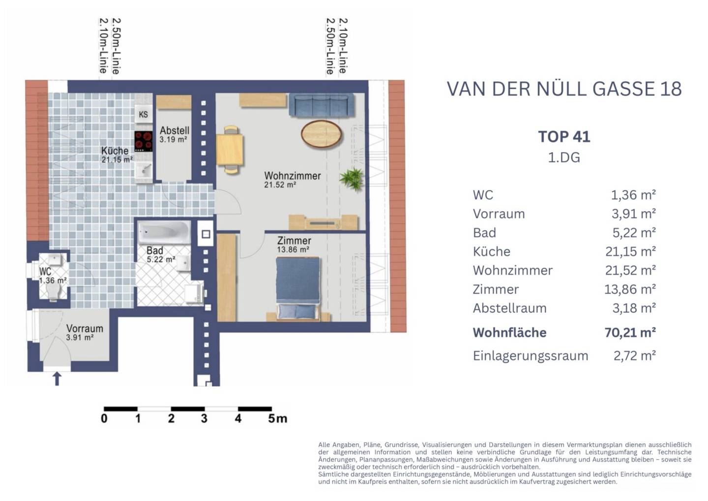 Completely renovated, perfectly laid out attic apartment in Favoriten