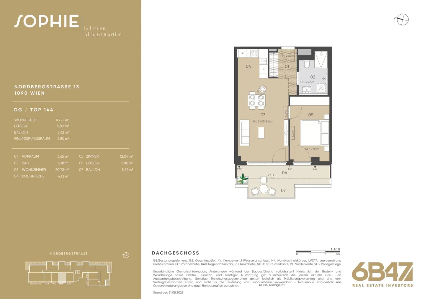 Apartment new with balcony and loggia near U4