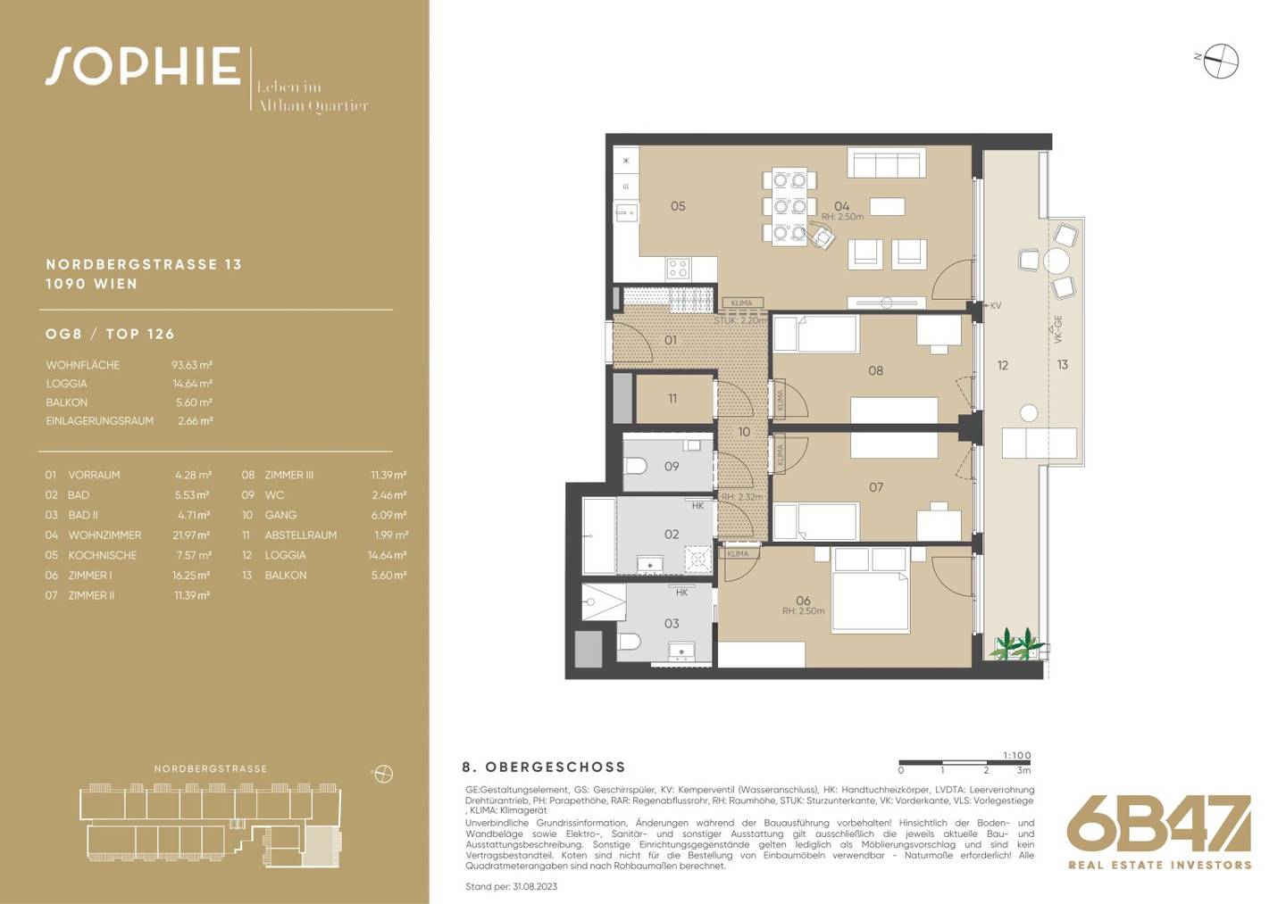 Apartment new build with balcony and loggia
