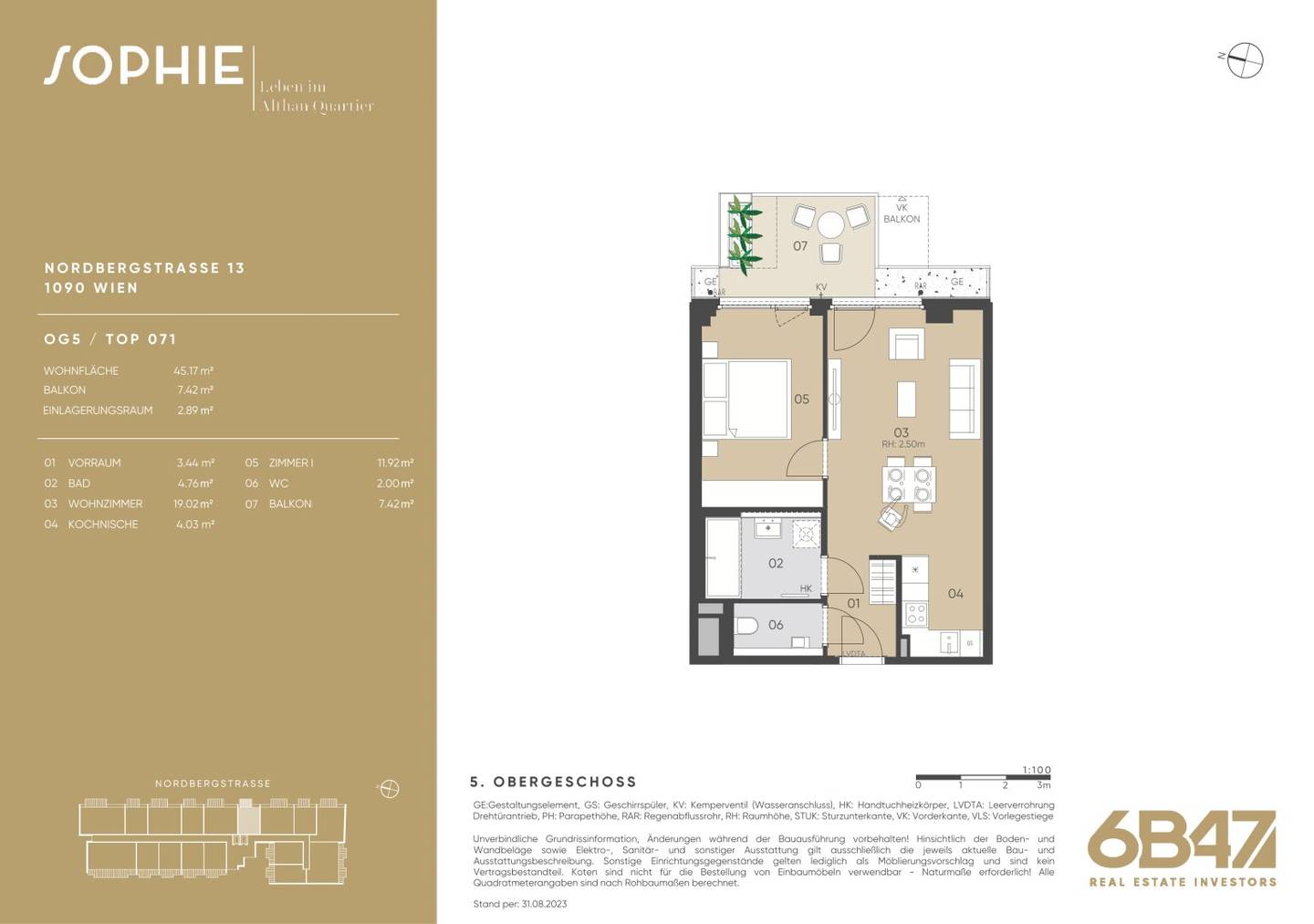 New build apartment in Alsergrund with balcony