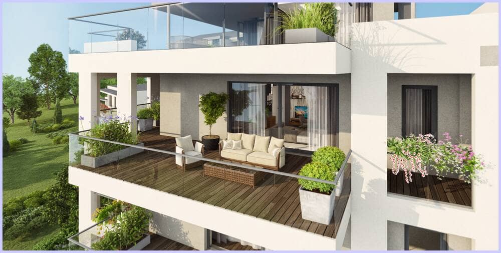 Ground floor apartment barrier free with garden and terrace