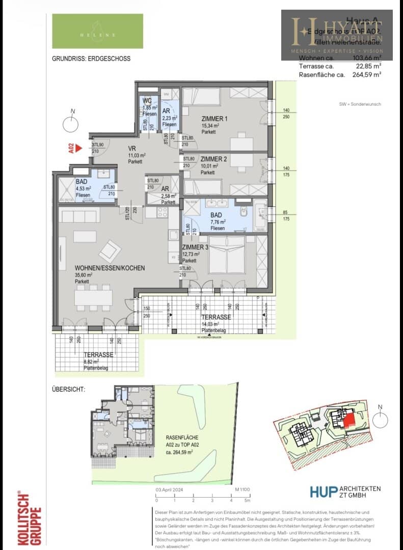 Project HELENA – Garden Apartment with Terrace